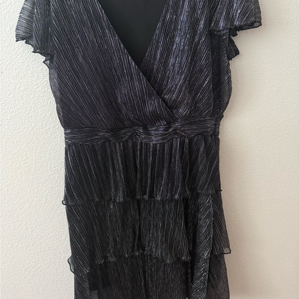Elegant Black Pleated Dress